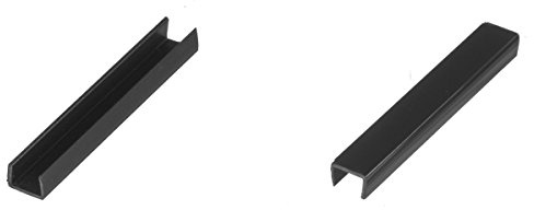 HOLZBRINK Endstück Sockelblende Sockelleiste für Einbauküche 150mm Höhe SCHWARZ Hochglanz - HBK15