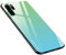generisch Coque pour Huawei P30 Pro, Verre Trempé Arrière en Dégradé + Bords Couvrants Silicone TPU Souple Hybride Étui Antichoc Anti Rayures Case pour Huawei P30 Pro (Vert-Bleu)