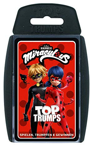 Winning Moves - TOP TRUMPS - Miraculous - Mit Lady Bug, Cat Noir und weiteren Miraculous Figuren - Alter 6+ - Deutsch
