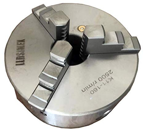 LLDSIMEX K11160 Chuck 3 Jaw Self-Centering Lathe Chuck 6/160mm With 2 Set Jaws