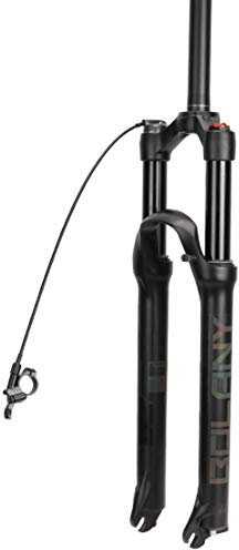 HIOD Bicycle Fork Air Pressure Suspension Shock Absorption Line Vontrol Damping Adjustment Rigid MTB Bike Fork,Black-B,26-inch