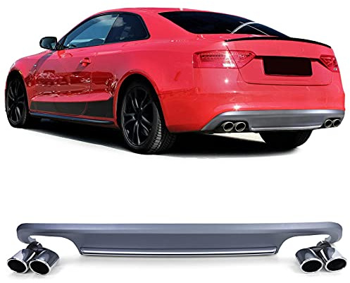 Duplex Umbau Heckdiffusor + Doppelrohr Endrohren beidseitig für Audi A5 8T 11-17