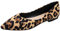 Jamron Womens Pointed Toe Ballerinas Lightweight Flat Pumps Leopard Brown SN02467 UK3.5