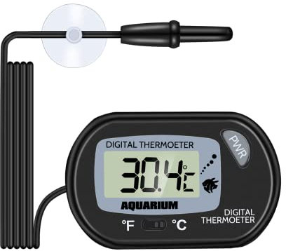 Zacro Termómetro Acuario - LCD Digital Termómetro Acuario con Ventosa y Sonda de Inmersión para Acuario, Terrario