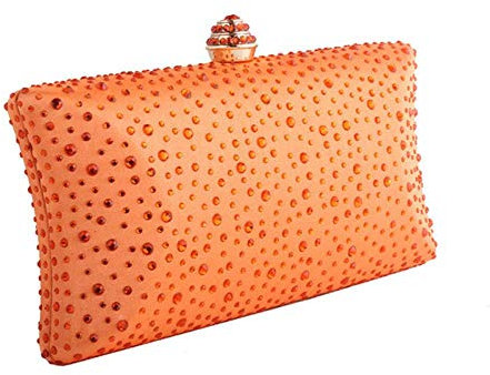 Umhängetasche Damen Clutch Gold Clutch Bags Für Frauenclutch Geldbörsen Und Handtaschen Mit Strass Hochzeit Umhängetasche Damen Abendtasche Orange