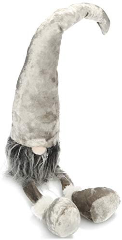 com-four® Premium Kantenhocker - große Wichtel in XXL für die Weihnachtsdeko, Handmade winterliche Figur als Dekoartikel für Fensterbank und Kamin - Sammlerfiguren