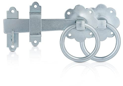 XFORT® Zinc Ring Gate Latch, Garden Gate & Garden Door Catch, Auto Gate Ring Latch Ideal for Keeping Outdoor Gates & Doors Firmly Shut.