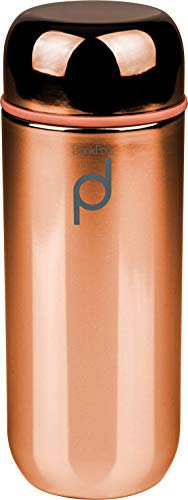 Drink Pod - Termo reutilizable con cuerpo de acero inoxidable con pared al vacío, acabado de cobre metálico, 200 ml