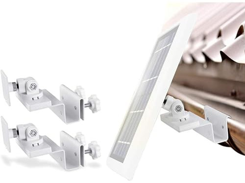 Wasserstein Dachrinnenhalterung, kompatibel mit Ring, Arlo, Blink, Reolink Cams und kompatiblen Solarmodulen, 2 Stück, Weiß