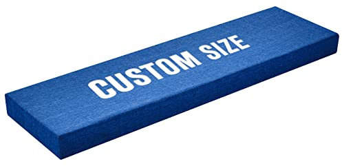 Azincoer Custom Size Bench Cushion, Bay Window Seat Cushion, Thick Upholstery Foam Long Chair Cushion Sofa Pads Outdoor/Indoor Patio Furniture (Color : Blue, Size : Custom Size)