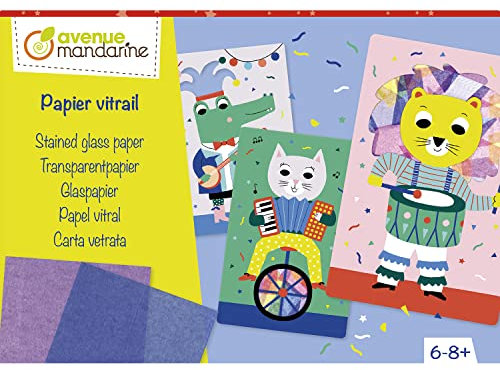 MY MANDARINE KC136C - Kreativbox, 5 Postkarten zum Gestalten, ab 6 Jahren, Transparentpapier, 1 Box