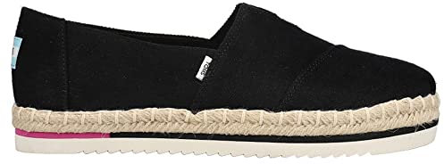TOMS Damen Alpargata Platform Rope Plattform, Black Heavy Twill, 39 EU