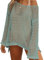 Bsubseach Crochet Crop Tops for Women Bathing Suit Cover Ups Sexy Hollow Out Swim Cover Up Knit Summer Outfits Grey Green