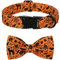 Lionet Paws Halloween Hundehalsband mit Fliege, Langlebiges Bequemes Baumwolle Halsband mit Metall-Klickverschluss für Hunde und Katzen, Hals 20-30cm