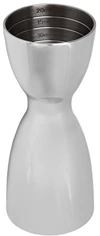 HOHXFYP Jigger Doble,C¨®Modo de Usar Jigger de C¨®CTEL Doble de Acero Inoxidable de Grado Alimenticio,Jigger en Forma de U de Estilo Japon¨¦s para Barman(39 x 41 x 93mm-Plata)