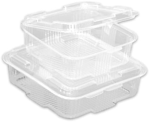 Pro DP 240-600 Salatschalen Take away Salatboxen Sushiboxen Bagelboxen klar PET recycelbar mit anh. Deckel versch. Größen - Inkl. VerpG in D (1000ml 320St)