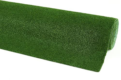 andiamo Kunstrasen Fairway strapazierfähig robust und pflegeleicht - geeignet für Indoor und den überdachten Außenbereich 100% Polypropylen 100 x 200 cm moos