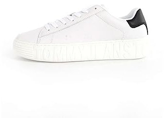 Tommy Jeans Leather Outsole EM0EM01159, Sneaker con Suola Cupsole Uomo, Bianco (White), 44 EU