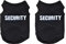 Nicfaky 2 x Haustier-Winterkleidung, Hundeweste, T-Shirt, Mantel, Kleid, Pullover, Bekleidung Security, Schwarz, Größe L