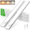 Qutava 32cm 168 LED Cupboard Lights, Super Bright Magnetic Portable Under Cupboard Kitchen Lights with Motion Sensor Brightness Adjustable for Wardrobe, Cabinet