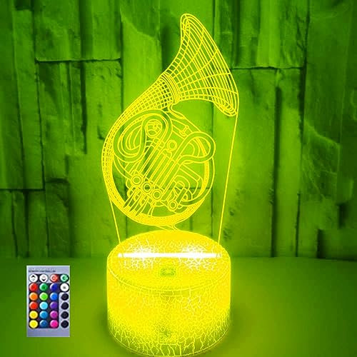 Jinson well 3D Saxophon Lampe optische Illusion Nachtlicht licht 16 Farbwechsel Tisch Schreibtisch Dekoration Lampen Acryl Base USB Spielzeug