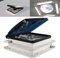 28 * 28cm Caravan Roof Vent Fan with LED Light,30W Van Motorhome Skylight Vent, 1800RMP Air Vent Ventilation with 10 blades, Waterproof and soundproof, Reverse fan for RV Motorhome, Caravan, Camper.
