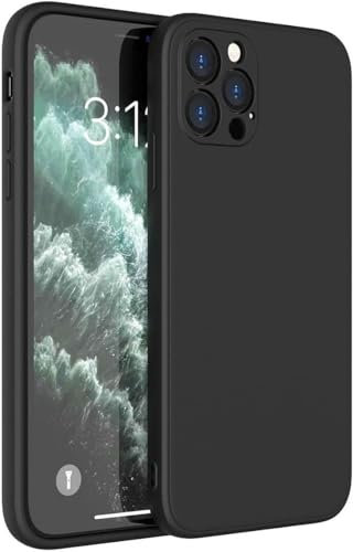 Mixroom - Cover Custodia Case per iPhone 15 PRO Protezione Copre Fotocamera in Silicone TPU Opaco con Bordi Piatti Colore Nero