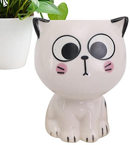 Blumentopf Weißen Katze Keramikblumengläsern Idealen Kaktus Auf Dem Schreibtisch Geschenk Zum Geburtstag Schale Blumentopf Für Zuhause Katzenform Keramiktöpfe