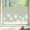 dktie Fensterfolie Blickdicht Sichtschutzfolie Fenster Milchglasfolie Löwenzahn Muster Statisch Haftend Anti-UV Kein Kleber Wiederverwendbar Geeignet für Wohnzimmer, Schlafzimmer 44,5 x 200 cm