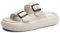 Waysoland Sandalen Damen Herren,Wolkenschuhe Damen Badelatschen Wolken mit Verstellbaren Schnallen Rutschfest Schnell Trocknend Super Bequeme Dicke Sohle Airfoot(Beige,39/40 EU)