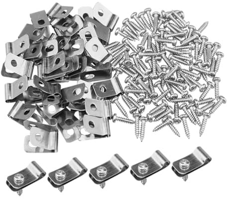 GARVALON 100stücke Drahtzaunklemmen Zaunklemme Mit Schrauben Aluminium-drahtzaunklammer Für Zäune Drahtkäfigklemmen Befestigungsklammern Für Viehzäune