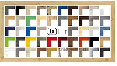 Colorello Bilderrahmen Posterrahmen Puzzlerahmen 38x98 cm Fichte Dekor 98x38 cm mit weisser Rückwand und Antireflex Acrylglas