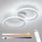 Toolight LED Deckenleuchte Modern, 38W 4275LM LED Deckenlamape Dimmbar, Modern Wohnzimmerlampe mit Fernbedienung 3000K-6500K, Deckenleuchte für Schlafzimmer Wohnzimmer Küche, Weiß, 54CM