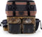 Angelkoffer Angelbox Angeltasche gepolsterte Sitzkiepe Sitzfunktion Gerätekasten mit Rucksackfunktion und aufgesetzen Taschen - inklusive 4 Tackle-Boxen für Angelzubehör Farbe Dunkelbraun