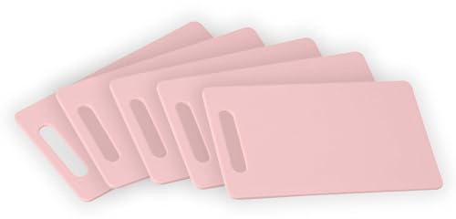 Kesper 30476 | 5er Set Schneidebrett aus Kunststoff, rosa 29 x 19,5 x 0,5 cm