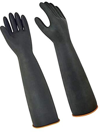 PBDEIOEOE Gloves,Welding gloves, 1 Pair Of Solvent Oil Resistant Nitrile Rubber Cleaning Work(6.75)