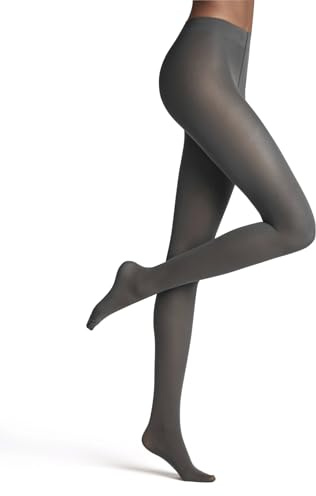 FALKE Damen Strumpfhose Matt Deluxe 30 DEN W Ti transparent einfarbig 1 Stück, Grau Flanell 3210, XL