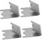 Tofficu 4 Stück Kühlschrankschnalle Kühlschrankzubehör Gefrierregal-clip Ersatzteile Für Getränkekühlschränke Mini Kühlschrank Regalclip Rostfreier Stahl Silver