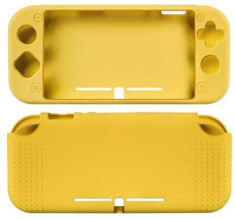 Straße Game Housse étui Silicone Compatible Nintendo Switch Lite – Protection Antichoc, Antirayures – Coque Jaune Souple ajustée