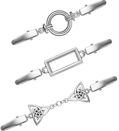 3 Stück Silber Cardigan Clips, Vintage CardiganClips,Cardigan Clips Vintage,VintagePullover Clips für Frauen, CinchClip,ClipsFür Kleidung,WaistClip für Kragen Umhang Schals Mantel