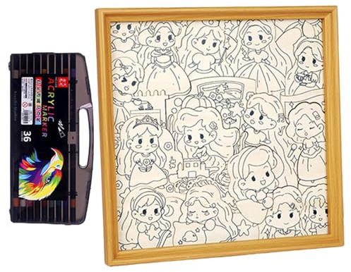 Puzzle-Rahmen | Holz färbendes Lernspielzeug - Überstreichbare Cartoon-Legepuzzles | Für Kinder, Mädchen, Heimreisen, Schlafzimmer. Multifunktionales Lernmittel für Kinder