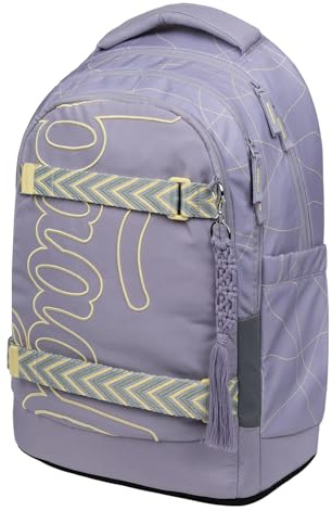 Baagl Schulrucksack Mädchen Teenager Laptopfach Brustgurt 30 l - Mishmash | Der Skate Max Skateboard Rucksack und Kinderrucksack für Weiterführendeschule und Mittelschule aus recyceltem Polyester.