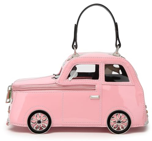YANPINGJIA 2 Ergonomische, vom Auto inspirierte Umhängetasche, Handtasche aus PU Leder mit abnehmbarem und Umhängetasche mit mehreren Taschen und verstellbarem Riemen