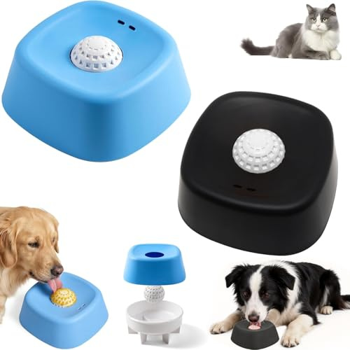 1pcs Cuenco para Lamer Perros,Juguete para Lamer Perros y Gatos,Juguetes de enriquecimiento para Mascotas,para Mascotas Pequeñas, Reductor de Aburrimiento (Negro)