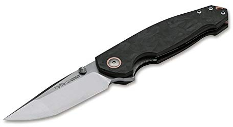Viper Unisex – Erwachsene Katla Marbled Carbon Fiber Taschenmesser, Schwarz, 19,8 cm