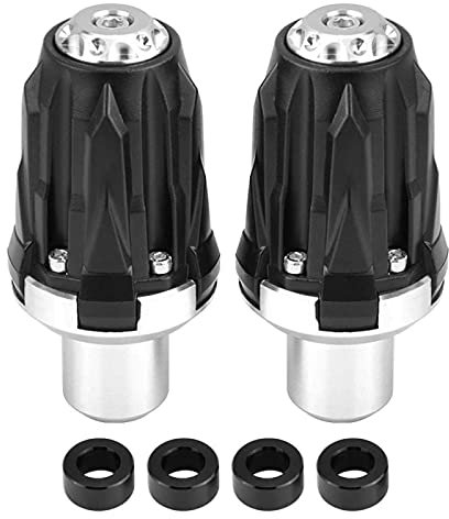 Paratelaio per moto, 1 paio di paratelaio di scarico per moto 10 mm Protezione anticaduta per tampone antiurto(Argento)