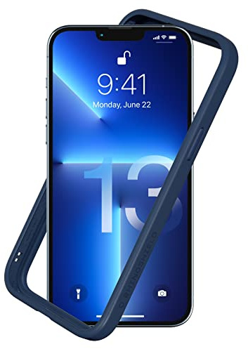 RHINOSHIELD Bumper Case compatible with [iPhone 13 Pro Max] | CrashGuard NX - Shock Absorbent Slim Design Protective Cover 3.5M / 11ft Drop Protection - Navy Blue | Bumper Case without Backplate, Ultra-Slim Design, Minimalist Style, Military Grade Drop Protection
