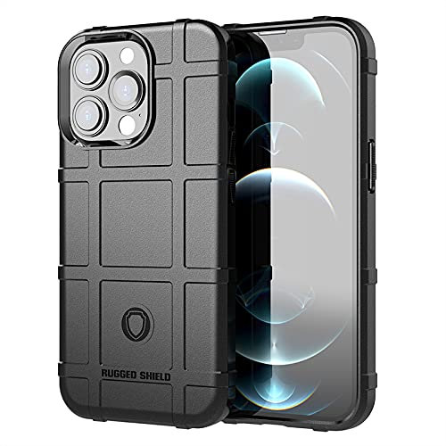 iPhone 13 Pro Max Phone Case, iPhone 13 Pro Max Cover Shockproof, Thin Slim Carbon Fiber Flexible Silicone Case Anti-Scratch Soft TPU Gel Rubber Bumper Protective Case for iPhone 13 Pro Max, Black