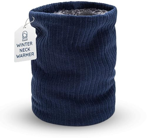 CUQOO Winter Neck Warmer - Thick Fleece Snood for Men & Women, Double-Layer Windproof Scarf for Cold Weather, Warm Neck Gaiter Outdoor Sports & Daily Use