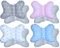 BABY Schmetterling Kissen für Kinderwagen Bett Babyschale Reisekissen Babykissen (Sternchen auf Grau + Minze)